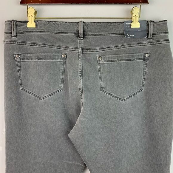 NWT J. Jill denim women’s Authentic fit slim ankle jeans onyx wash sz 16 petite - Picture 4 of 10
